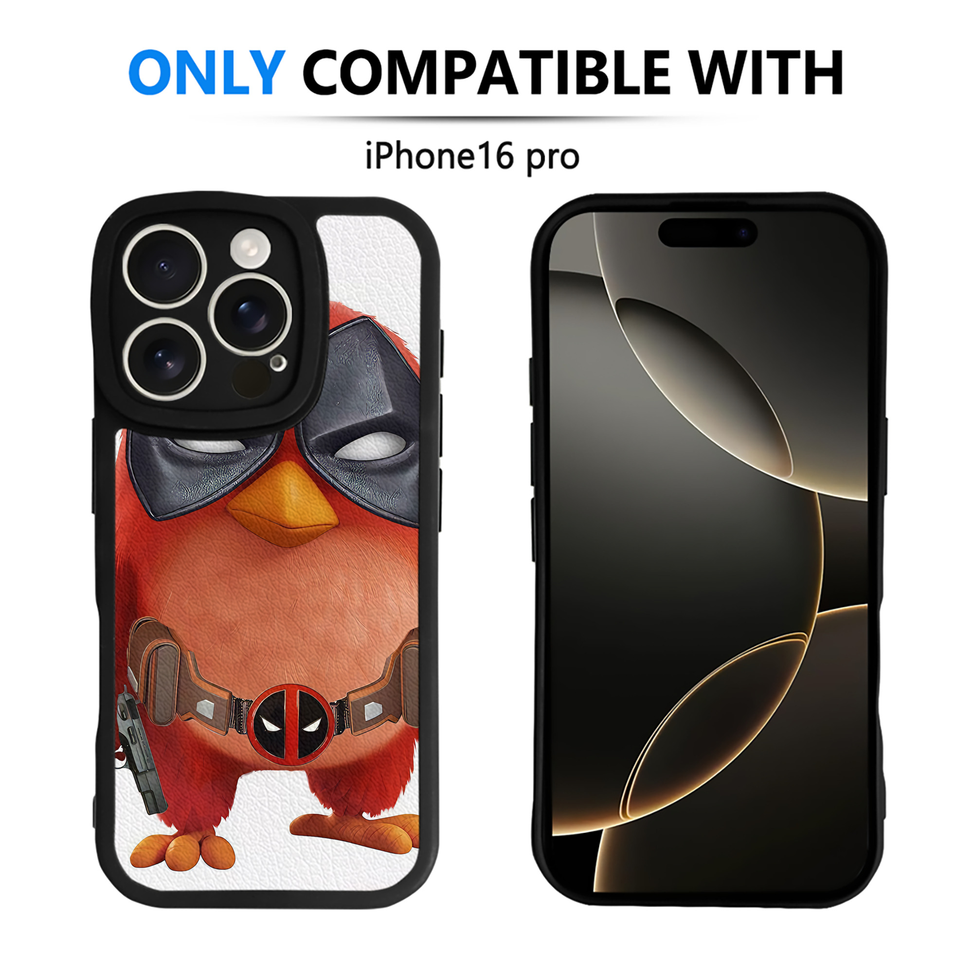 （画像用） Angry Birds アングリーバード 【iPhone 16シリーズ対応】シリコンスマホケース（レザー調） 材質：シリコン